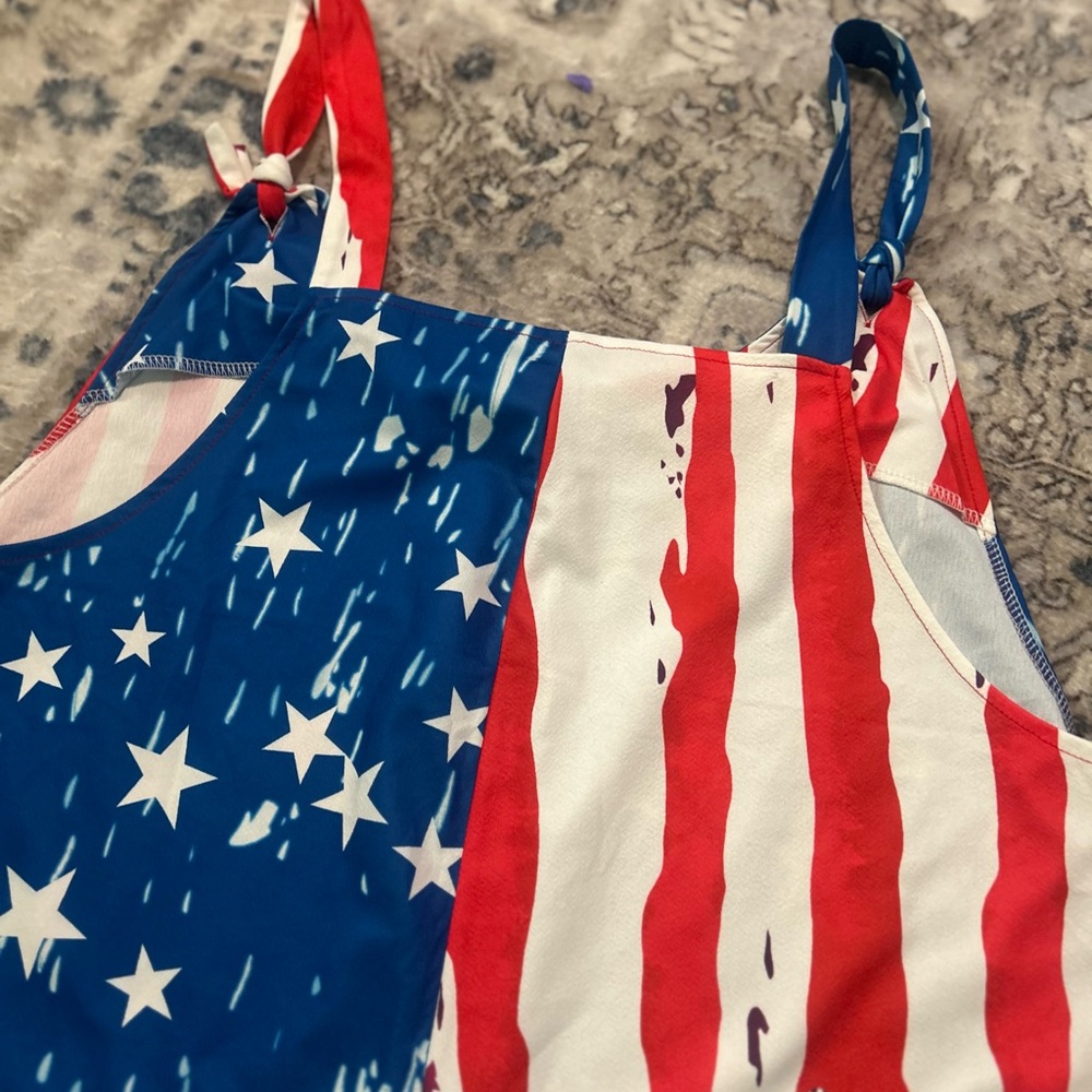 Patriotic Star and Stripe Romper - Picture 7 of 11